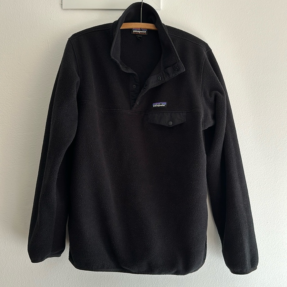 Patagonia Pullover Synchilla Black Men's Large